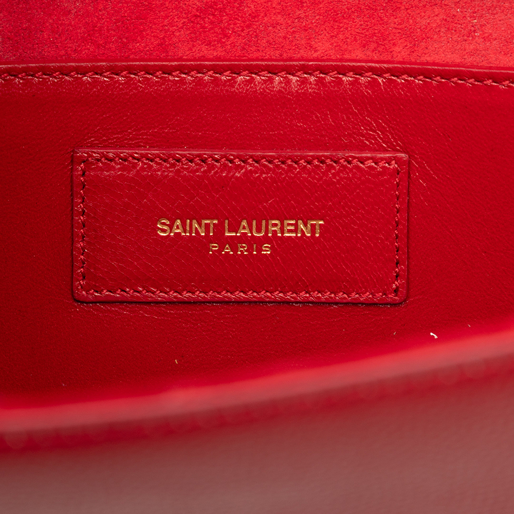 Pre-Loved Saint Laurent Grain de Poudre Monogram Cassandre Clutch - Picture 5 of 8